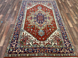 Indian Rug Hand Knotted Oriental Rug Serapi (Origin #16) 7'11x5'0