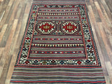 Indian Rug Hand Knotted Oriental Rug Tribal 4'3x6'3