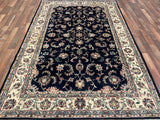 Indian Rug Hand Knotted Oriental Rug Type: Indo // Design: Kashan 5'2x8'7