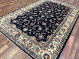 Indian Rug Hand Knotted Oriental Rug Type: Indo // Design: Kashan 5'2x8'7