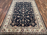 Indian Rug Hand Knotted Oriental Rug Type: Indo // Design: Kashan 5'2x8'7