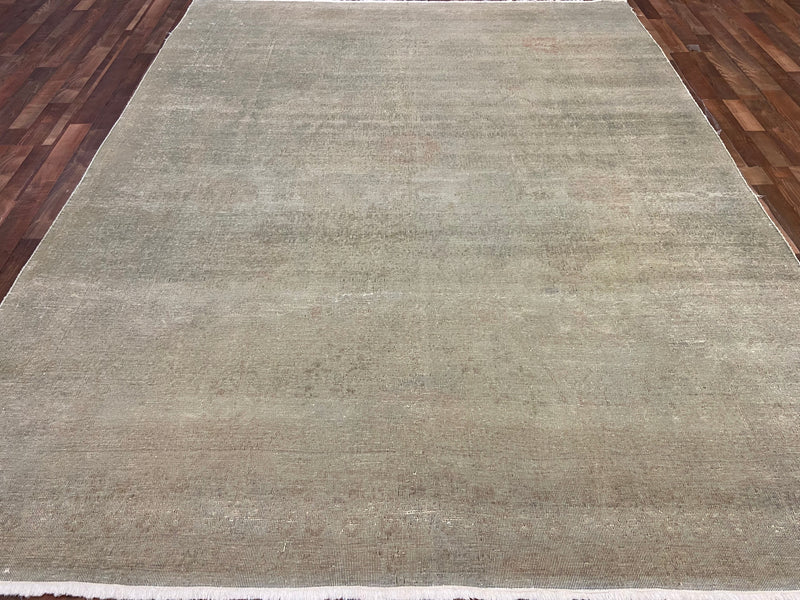 Indian Rug Hand Knotted Oriental Rug Type: Oushak // Design: Worn Out 10'2x7'10