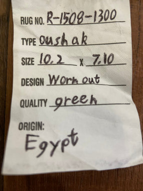 Indian Rug Hand Knotted Oriental Rug Type: Oushak // Design: Worn Out 10'2x7'10