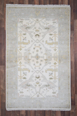 Indian Rug Hand Knotted Oriental Rug Type: Oushak (Origin #122) 6'3x3'11