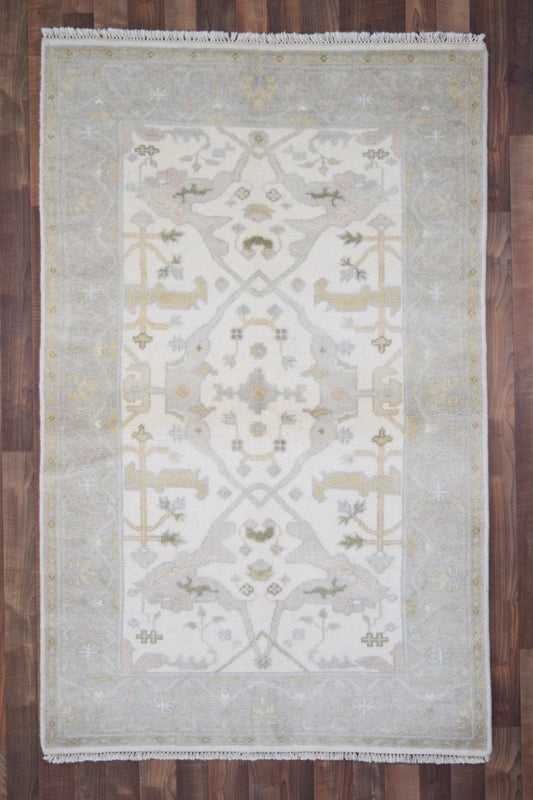 Indian Rug Hand Knotted Oriental Rug Type: Oushak (Origin #122) 6'3x3'11
