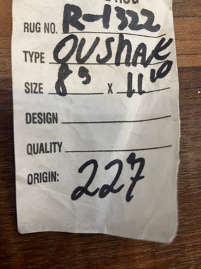 Indian Rug Hand Knotted Oriental Rug Type: Oushak (Origin #227) 8'5x11'10