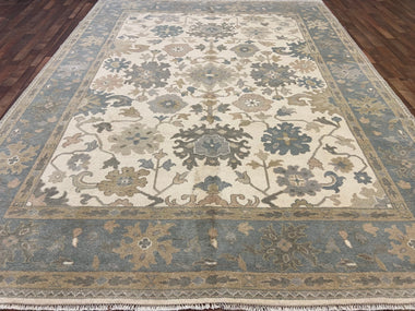 Indian Rug Hand Knotted Oriental Rug Type: Oushak (Origin #73) 11'9x8'10