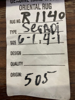 Indian Rug Hand Knotted Oriental Rug Type: Serapi (Origin #505) 6'1x4'1