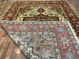 Indian Rug Hand Knotted Oriental Rug Very Fine Serapi 9'10x13'11