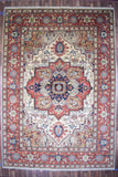 Indian Rug Hand Knotted Oriental Rug Very Fine Serapi 9'10x13'11
