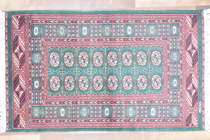 Pakistani Rug Hand Knotted Oriental Rug Type: Pakistan // Design: Boukara 3'0x5'0