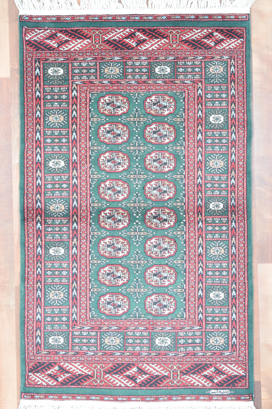 Pakistani Rug Hand Knotted Oriental Rug Type: Pakistan // Design: Boukara 5'2x3'1