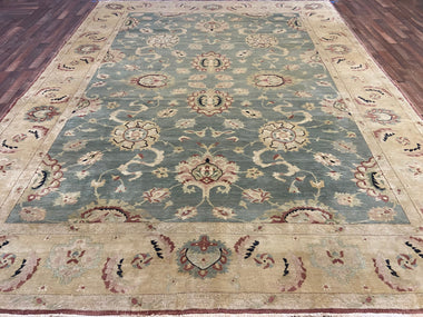 Pakistani Rug Hand Knotted Oriental Rug Very Fine Pakistan Peshawar 10'0x13'2