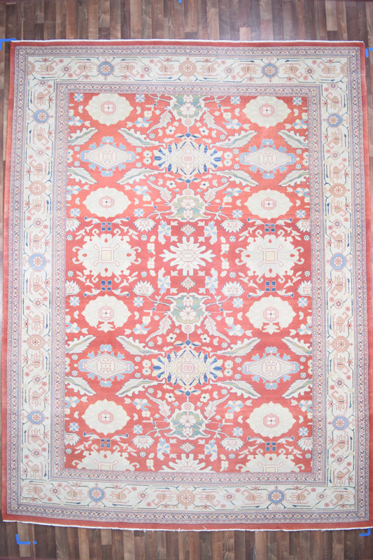 Pakistani Rug Hand Knotted Oriental Rug Very Fine Pakistan Peshawar 13'4x10'4