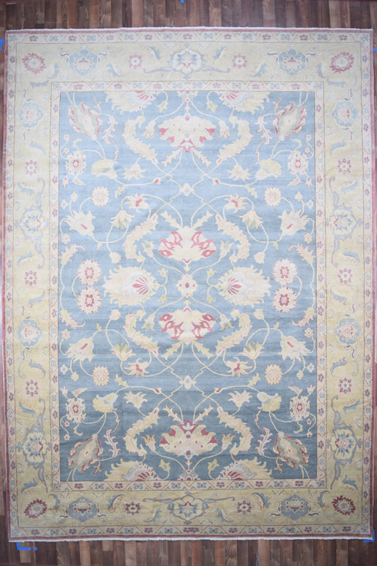 Pakistani Rug Hand Knotted Oriental Rug Very Fine Pakistan Peshawar 13'8x9'11