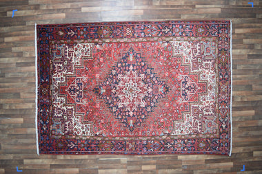 Persian Rug Hand Knotted Oriental Rug Type: Persian // Design: Heriz (Origin #1015) 7'5x11'3