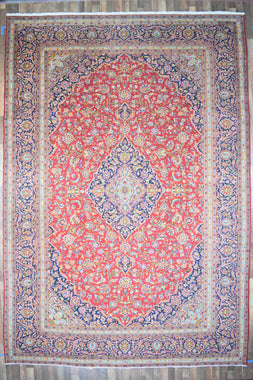 Persian Rug Hand Knotted Oriental Rug Type: Persian - Design: Tabriz 9'11x14'2