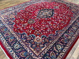 Persian Rug Hand Knotted Oriental Rug Very Fine Old Persian Kashan 12'4x9'6