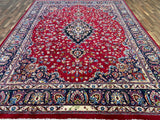 Persian Rug Hand Knotted Oriental Rug Very Fine Old Persian Kashan 12'4x9'6