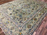 Persian Rug Hand Knotted Oriental Rug Very Fine Old Persian Tabriz 12'5x9'10