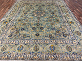 Persian Rug Hand Knotted Oriental Rug Very Fine Old Persian Tabriz 12'5x9'10