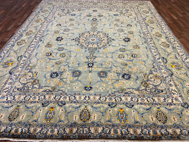 Persian Rug Hand Knotted Oriental Rug Very Fine Old Persian Tabriz 12'5x9'10