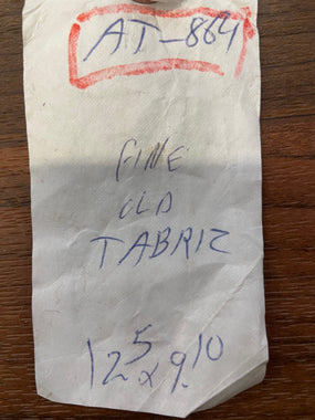 Persian Rug Hand Knotted Oriental Rug Very Fine Old Persian Tabriz 12'5x9'10