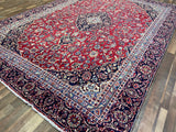 Persian Rug Hand Knotted Oriental Rug Very Fine Persian Kashan 11'8x8'3