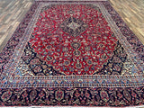 Persian Rug Hand Knotted Oriental Rug Very Fine Persian Kashan 11'8x8'3