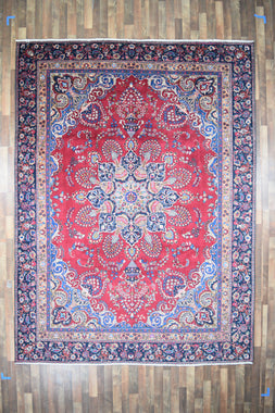 Persian Rug Hand Knotted Oriental Rug Very Fine Persian Kashan 11'8x8'7