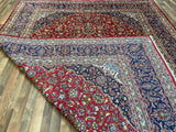 Persian Rug Hand Knotted Oriental Rug Very Fine Persian Kashan 12'0x9'4