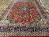 Persian Rug Hand Knotted Oriental Rug Very Fine Persian Kashan 12'0x9'4