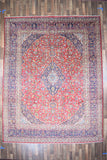 Persian Rug Hand Knotted Oriental Rug Very Fine Persian Kashan 12'0x9'4