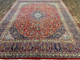 Persian Rug Hand Knotted Oriental Rug Very Fine Persian Kashan 12'0x9'4