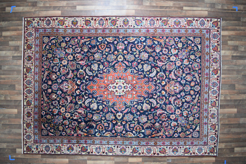 Persian Rug Hand Knotted Oriental Rug Very Fine Persian Kashan 12'1x9'0