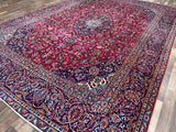 Persian Rug Hand Knotted Oriental Rug Very Fine Persian Kashan 12'1x9'0