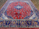 Persian Rug Hand Knotted Oriental Rug Very Fine Persian Kashan 12'1x9'9