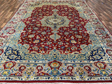 Persian Rug Hand Knotted Oriental Rug Very Fine Persian Kashan 12'4x9'1