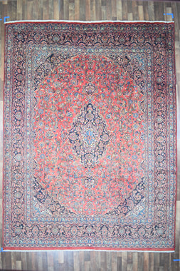 Persian Rug Hand Knotted Oriental Rug Very Fine Persian Kashan 12'5x9'8