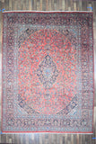 Persian Rug Hand Knotted Oriental Rug Very Fine Persian Kashan 12'5x9'8