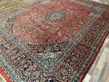 Persian Rug Hand Knotted Oriental Rug Very Fine Persian Kashan 12'5x9'8