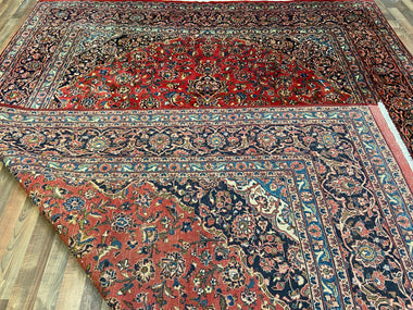 Persian Rug Hand Knotted Oriental Rug Very Fine Persian Kashan 12'5x9'8