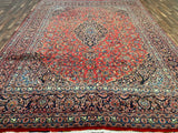 Persian Rug Hand Knotted Oriental Rug Very Fine Persian Kashan 12'5x9'8
