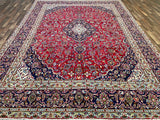 Persian Rug Hand Knotted Oriental Rug Very Fine Persian Kashan 12'6x9'0