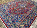 Persian Rug Hand Knotted Oriental Rug Very Fine Persian Kashan 12'6x9'4