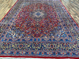 Persian Rug Hand Knotted Oriental Rug Very Fine Persian Kashan 12'6x9'4