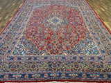 Persian Rug Hand Knotted Oriental Rug Very Fine Persian Kashan 12'6x9'4