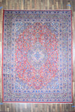 Persian Rug Hand Knotted Oriental Rug Very Fine Persian Kashan 12'6x9'4