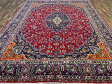 Persian Rug Hand Knotted Oriental Rug Very Fine Persian Kashan 12'6x9'8
