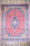 Persian Rug Hand Knotted Oriental Rug Very Fine Persian Kashan 12'6x9'8